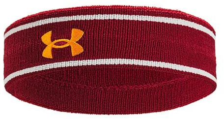 Under Armour Striped Performance Terry Headbands Unisex Adult Headband Cardinal/White Clay/Golden Yellow Osfm