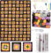 Katech Häkelsets für Anfänger, Häkelnadel 3,5+4,0mm&32 Wolle zum Granny Squares Decke Häkeln, Alles Zubehör zum Häkeln Flauschig & Schön Warm Patchwork Decke 160x90cm, Englisch Häkelbuch, Kaffeebraun