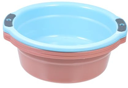 Warmhm 4pcs Thick Washbasin Kitchen Cleaning Basin Double Bins for Kitchen Bathroom Storage Containers Wash Bowl Random Color