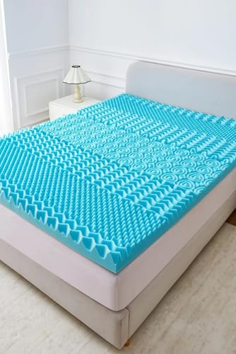 10cm Memory Foam Mattress Topper – Cooling Breathable 7-Zone Orthopaedic Support – Pressure Relief – Hypoallergenic – Single/Double/King/Super King (Super King)