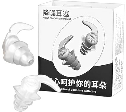 Bouchons d'oreille antibruit - Insert auditif réutilisable en silicone, barrière sonore confortable | Protection auditive résistante à l'eau pour la maison, l'avion, la piscine, les, les