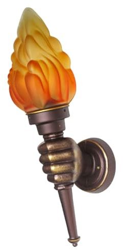 Lámpara de pared de antorcha | Accesorio de iluminación con lámpara de vidrio de llama | de simulación de casa de granja industrial | Luces de pared para bar, restaurante, café, dormitorio, sala