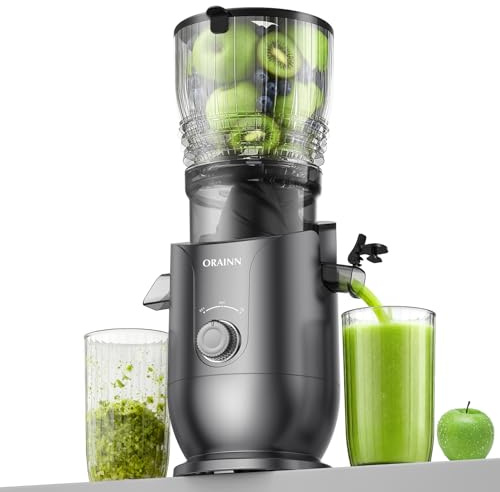 Juicer Machines with 5.8 Large Feed Chute, 400W Cold Press Juicer for Whole Vegetables and Fruits, Slow Masticating juicer Easy to Clean Juice Extractor Machine High Juice Yield