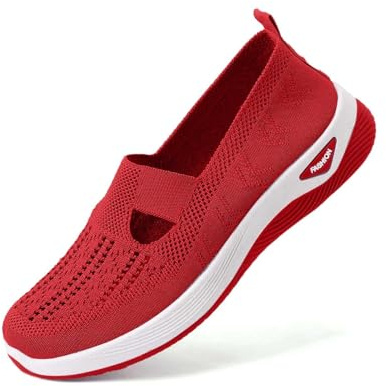 Chaussure Orthopédique Femme Été Baskets Légère Respirante Basket Ballerines Antidérapante Marche Enfiler Sans Lacet Sneakers Chic Fitness Slip on Confort Basquette Course Travail