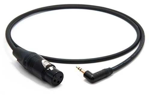 enoaudio Mogami 2893 Quad Kamera-Richtmikrofon Kabel DSLR | Neutrik Gold 3,5mm L Miniklinke - XLR female, 100 cm