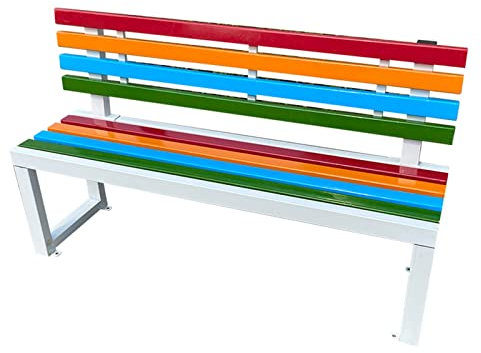 Trädgårdsbänkar Uteplats Parkbänkar, Sittbänkar för 2-3 personer med ryggstöd, Uteplatsmöbler Korrosionsskyddande Sittplatser i massivt trä, Viltbänkar omklädningsrum, Fritidssäten för köpce