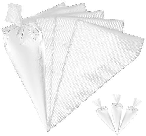 200 Pièces Poches à Douille Jetables en Plastique, Poche à Douille Pâtissière Sacs Pâtisserie Décorant en Plastique Transparent pour Décoration de Gâteaux, Desserts, Pâtisseries