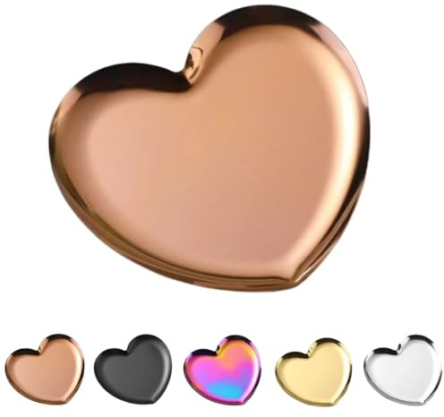 TOPYOKK Stainless Steel Spoon Rest for Stove Top, Cute Spoon Rest for Kitchen Counter, Cooking Spoon Holder for Kitchen Counter (Heart, Rose Gold)