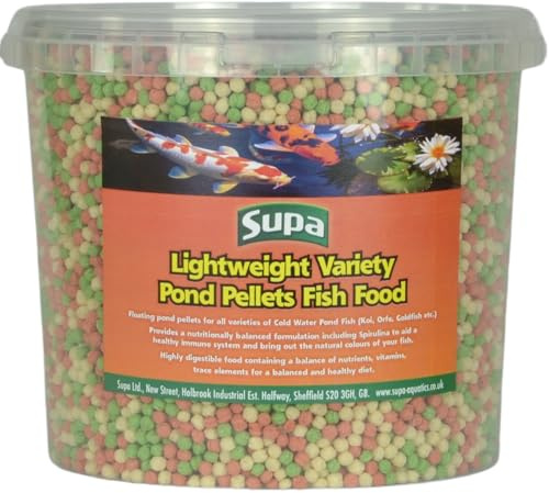 Supa Lightweight Variety Pond Pellets Fish Food 360 grams Premium Quality Pond Fish Food Offering A Nutritionally Balanced Diet,