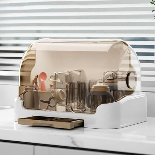 Caja de Almacenamiento para Biberones a Prueba de Polvo con Tapa - Estante Lavable para Niños Pequeños y Lactancia