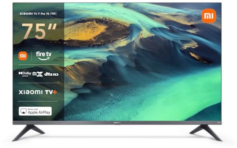 Xiaomi F Pro, 75 Zoll (190 cm), 4K UHD QLED, Smart TV, Fire TV, Triple Tuner DVB-C/S/S2/T/T2, HDR10+, Game Boost mode 120Hz, MEMC, Sprachsteuerung mit Alexa, 2GB+32GB, Kompatibel mit Apple AirPlay