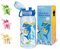 UZSPACE Trinkflasche Kinder auslaufsicher Wasserflasche, 600ml Sport Flasche, Tritan BPA-frei Sportflasche mit Einhandbedienung, Jungen Mädchen für Schule Outdoor Fitness kindergarten, blau Delfin