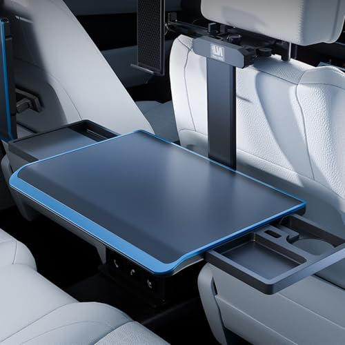 CXLXBRZD Auto Klapptisch, Tisch FüR Auto, Pour Ranger Nourriture, Boissons, Ordinateurs Portables, Tablettes, Livres et Plus Encore