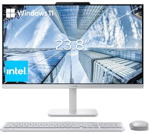 Lenovo 24 FHD All-in-One Desktop Computer for Home & Office, Intel Processor, 16GB RAM, 256GB PCIe SSD, HDMI, WiFi 6, Bluetooth 5.2, Business AIO, Vent-Hear, Wireless Keyboard & Mouse, Windows 11