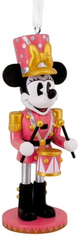 Hallmark Minnie Mouse Nutcracker Ornament, Tree Decoration, Disney, Collectible, Pink, Black, White