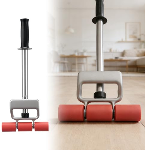 Rodillo de goma ajustable de 17.5 a 27 pulgadas, herramienta de presión, rodillo de suelo resistente, rodillo laminado de ahorro de esfuerzo, no requiere instalación, herramienta de rodillo de vinilo