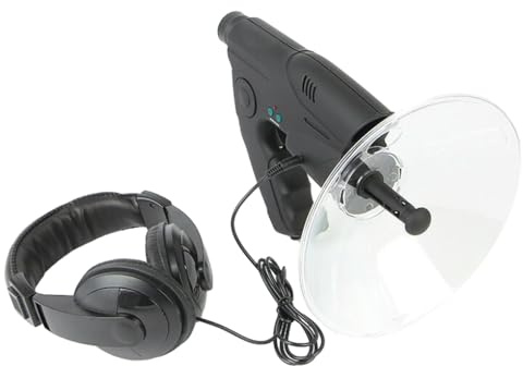 mophrati Microfono direzionale con antenna parabolica Microfono direzionale con parabola parabolica in ABS per udito facile e a lunga