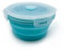 Razatik Camping Faltbare Schüsseln mit deckel, Silikon Faltschüssel Outdoor Faltbare Brotdose Runden Camping küche Schüsseln Picknick Frischhalteboxen (1200ML)