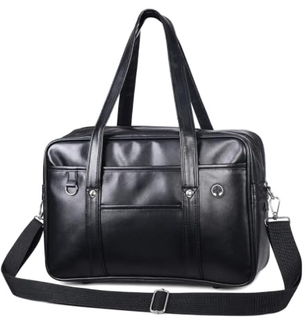 VALICLUD Sac À Bandoulière Unisexe Pour Ordinateur Portable 15.75 Pouces Sac D’Uniforme Japonais En Pu Étanche Fourre-Tout Léger Et Capacité Pour École Et Travail
