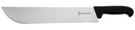 SinergiaFD Coltello da Macello Tipo Messina - Lama da 36 cm in Acciaio Inossidabile, Manico Ergonomico, Ideale per Lavorazione della Carne