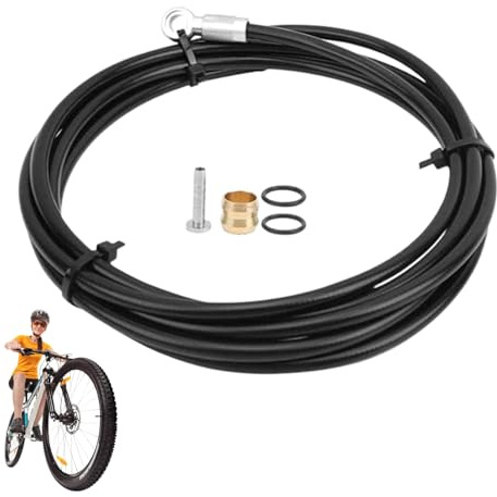 Hominas Kit Cavi per Tubi Freno a Disco Idraulico da 2 m Tagliabile con Inserto di Connessione per Mountain Bike SLX/XT/XTR
