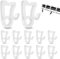 Xinjoduz 60 PCS Gutter Hooks for Outdoor Lights, Christmas Light Clips Mini Plastic Weatherproof Hooks for Outdoor String Lights