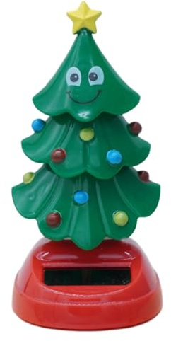 Christmas Tree Car Dashboard Toy | Christmas Solar Dancing Toys | Solar Powered Shaking Doll Toy | Solar Wobble Christmas Tree Figures | Novelty Moving Christmas Tree For Car Dashboard