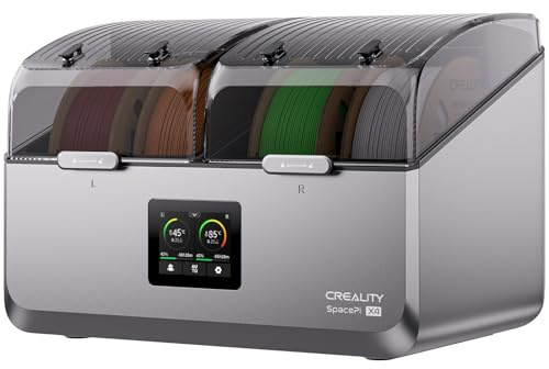 Creality Space Pi X4 Filament Dryer, 4 Bobine & Doppia Camera Riscaldante, 200W PTC (85°C), 360° Riscaldamento, Essiccazione Rapida, Stoccaggio Anti-Umidità per PLA PETG TPU ABS 1,75/2,85 mm