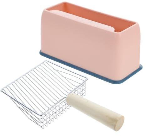 Kisangel Handle Metal Cat Litter Scoop Design Innovant pour Nettoyage Facile des Litières Et Pellets De Pin Manche Confortable Et Antidérapant