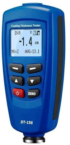 Medidor de espesor de recubrimiento DT-156 de 1250 um con corriente magnética dual for pintura de automóviles, metal y automoción. Detección automática(Blue)