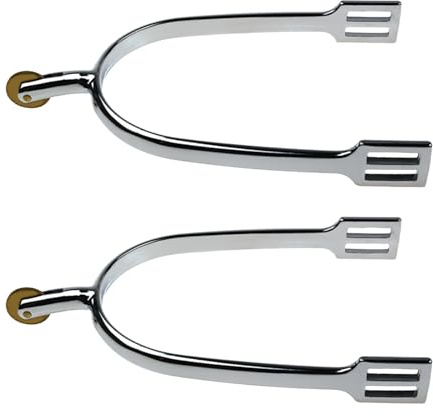 YPREWY Aleaciones ergonómicas de zinc chapadas en espolón inglés, cuello de 30 mm que mejora el agarre y la durabilidad para ecuestres, deportes, caballos, ciclismo, espolones de zinc