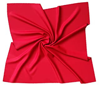 PB Pietro Baldini Seidentuch Bandana für Damen - Edel und chic als Halstuch verwendbar - 55 x 55 cm - rot