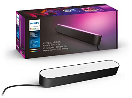 Philips Hue Smart Play Light Bar Base Kit, Black - White & Color Ambiance LED Color-Changing Light - 1 Pack - Requires Bridge - Control with App - Works with Alexa, Google Assistant and Apple HomeKit