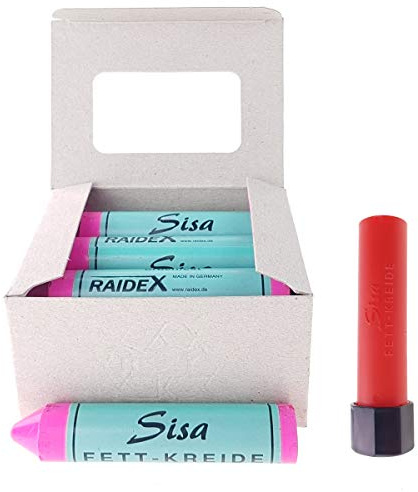 Sisa Lot de 12 craies de Graisse pour pneus rose