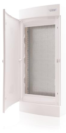 Intratec répartiteur de communication en saillie, IP40 – Boîtier multimédia pour maison entièrement connectée, armoire de distribution pour systèmes multimédias, 287 x 485 x 112 mm, blanc