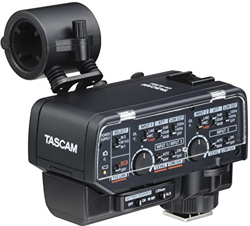 Tascam XLR-Mikrofonadapter für spiegellose Kameras mit Analogeingang (CA-XLR2D-AN)