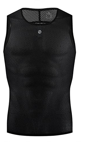 YKYWBIKE Men's Cycling Base Layer Sleeveless Cycling Jersey Men Quick Dry Bicycle Undershirt Mesh Bike Base Layer Vests Black