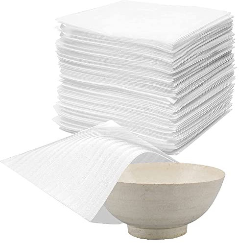 Lxoraziy 100 Stück 300 * 300mm Verpackungsmaterial, Luftpolsterfolie, Umzugsmaterial Schaumfolie, Schaumstoff Beutel, für Verpackung Lagerung und Versand Geschirr, Porzellan, Tassen