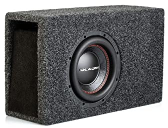Gladen RSX08 Slim-VB-CU-AV | 20cm Bassreflex Downfire Aktiv-Subwoofer