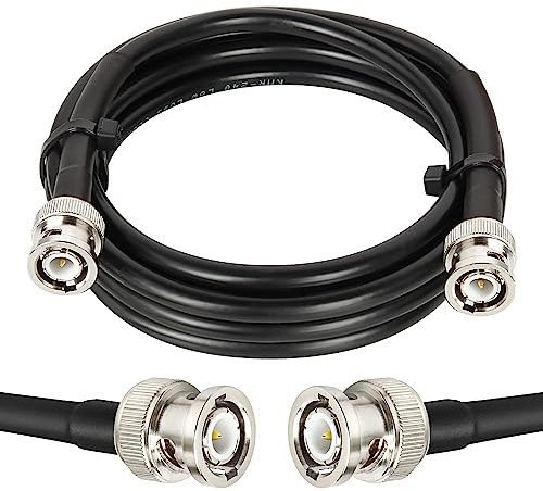 MOOKEERF RG8X BNC Male to BNC Male Coaxial Cable 5FT 50 ohm Ultra Low Loss for Antenna, RF Radio, Modem, Oscilloscope, Spectrum, Analyzer, Signal Generator
