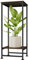 Bamworld Blumenhocker Metall Outdoor Pflanzenhocker Blumensäule Blumenständer für Draußen Schwarz Regal Wetterfest Blumentopfständer (30 x 30 x 75cm)