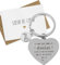 Porte-Clé Amitié Texte à Deux Côté “Soeur de Coeur” Porte-Clef Meilleure Amie Idée Cadeau Noël Anniversaire Remerciement pour Femme avec Carte Voeux Enveloppe