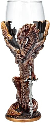 Figuren Shop GmbH Drachen-Kelch Flame Blade by Ruth Thompson – 150ml, Gothic Weinglas, Fantasy Weinkelch