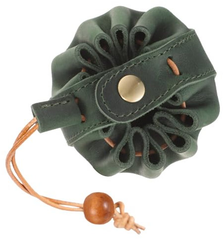 ifundom Portable Würfelbeutel Aus Leder Praktische Aufbewahrungstasche Für Spielwürfel Schmuck Und Kleine Accessoires Für Unterwegs Dunkelgrün