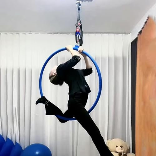 aro aéreo Aro de Yoga Aéreo para Adultos/ Adolescentes, Aro Aéreo de Circo para Acrobacia y Gimnasia, Entrenador de Flexibilidad Tensil para Entrenamiento Físico de Danza(Dia 33.5inch/85cm/2.8ft)