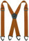 JEMYGINS Herren Outdoor Hosenträger X-Typ längenverstellbar mit Dreieckige Anti-Rutsch-Schnalle Braun