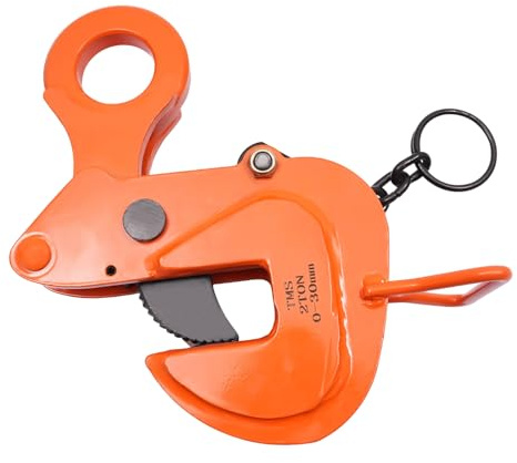 Morsetto orizzontale per sollevamento piastre, 2 t, in lamiera, 0-3 cm, verticale, per cantieri, magazzini, terminali portuali
