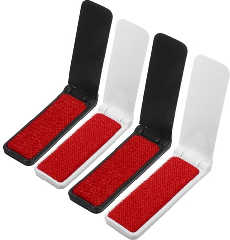 LRXIYODE Spazzola Pieghevole per Rimozione Peli Animali e Pelucchi, 4 Pezzi in Plastica Funzione Elettrostatica per Casa e Viaggio, per Vestiti e Superfici