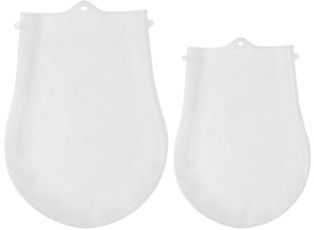 NULYLU Sacchetti in Silicone Bianco Sacchetti Antiaderenti 2 per Impastare Adatti per Impastare Pasta e Marinare Carni per Pasticceria la Cottura