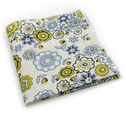 SDIUAKBV Herr ficknäsduk klassisk bomull 24 cm näsduk elegant blommönster ficknäsduk för kostymen